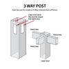 Durasheds 3 Way Post