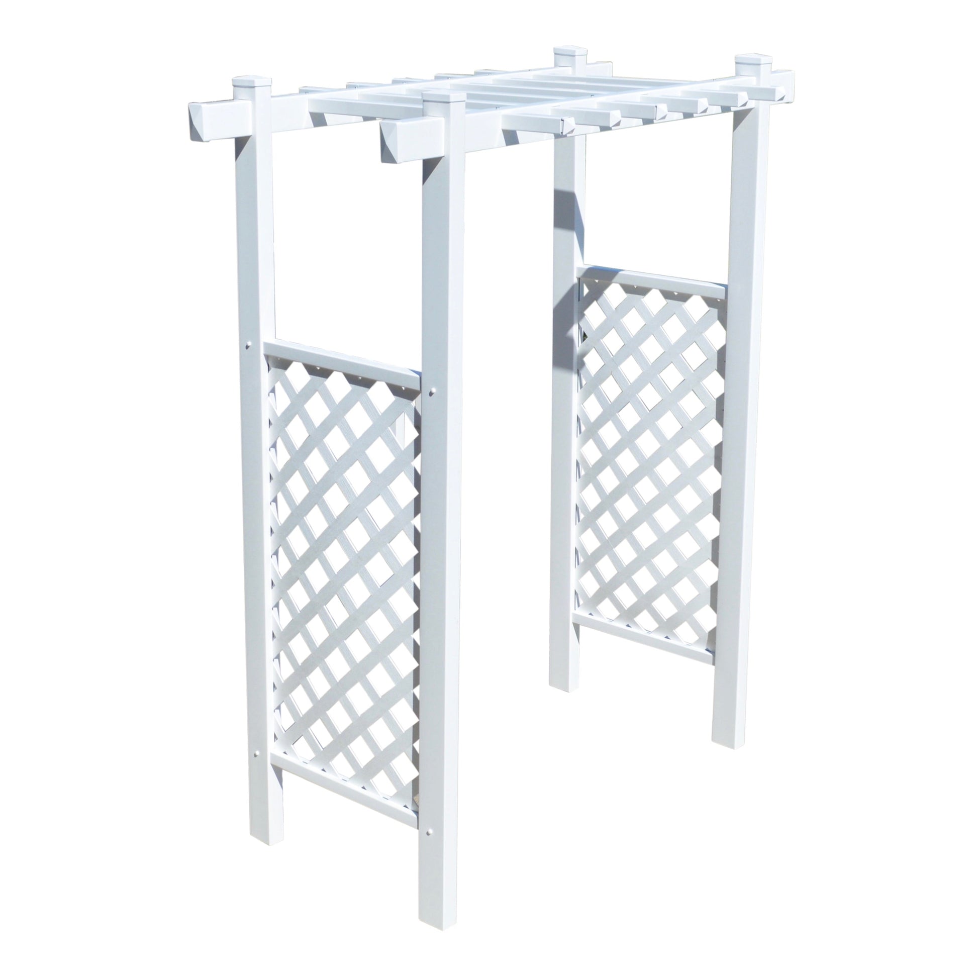 Durasheds Arbors Repackaged Laguna Lattice Vinyl Arbor 55 In W x 42" D