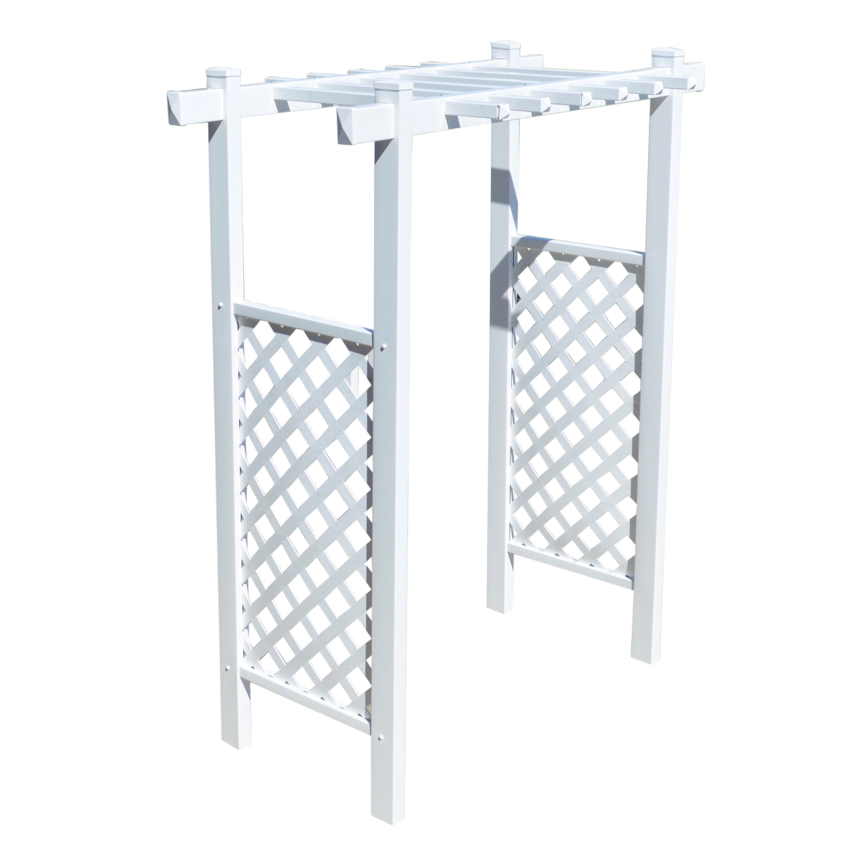 Durasheds Arbors Repackaged Laguna Lattice Vinyl Arbor 55 In W x 42" D