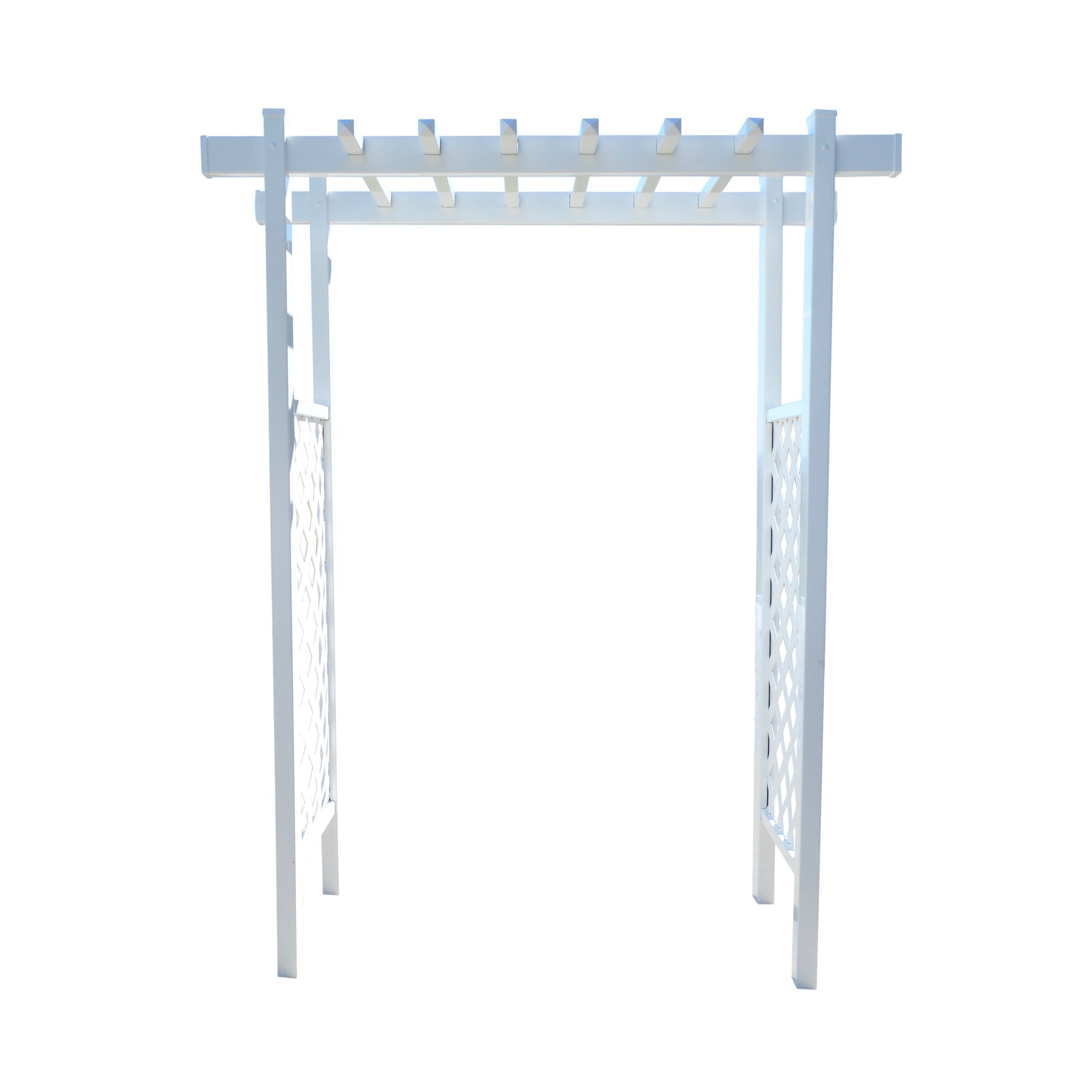 Durasheds Arbors Repackaged Laguna Lattice Vinyl Arbor 55 In W x 42" D