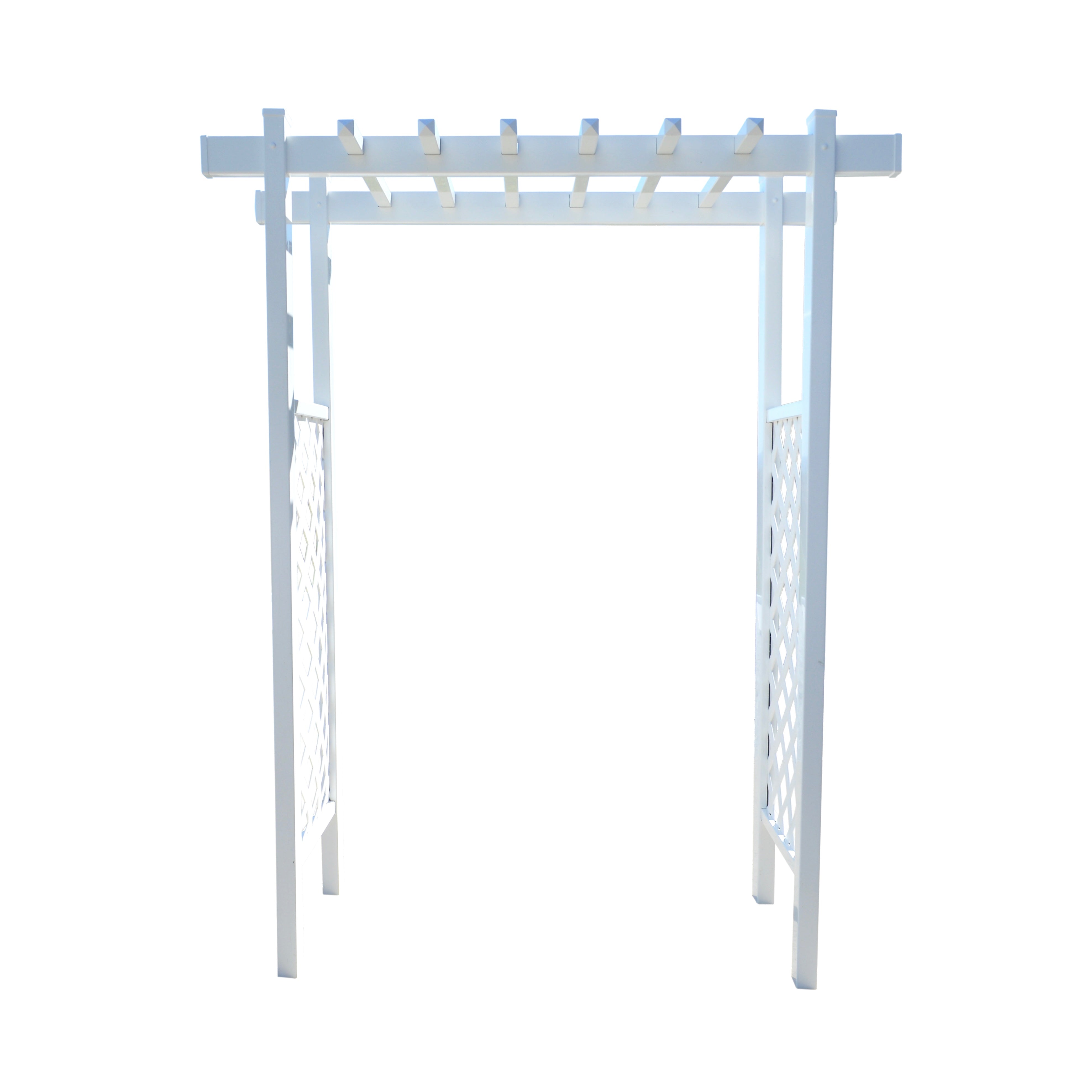 Durasheds Arbors Repackaged Laguna Lattice Vinyl Arbor 55 In W x 42" D