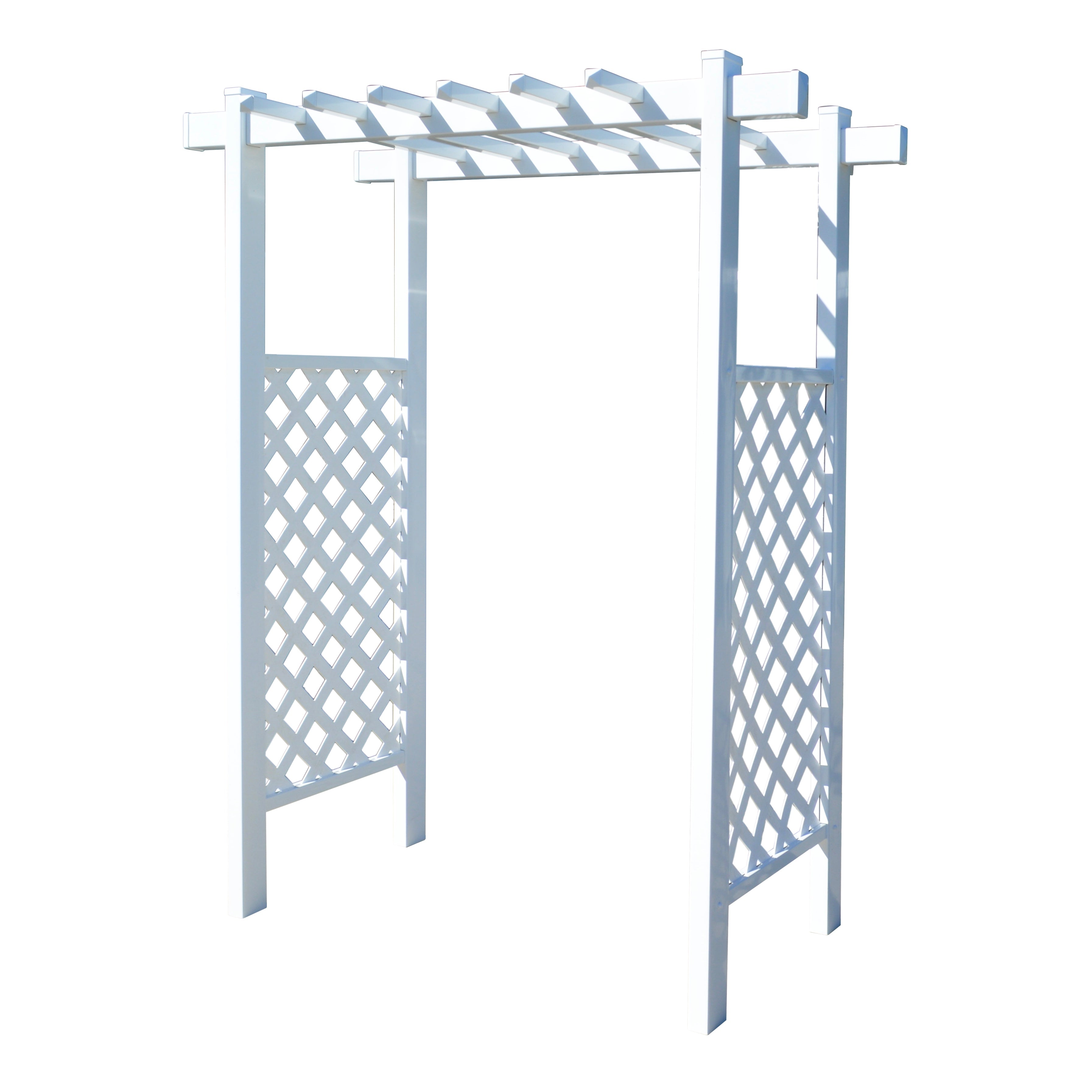 Durasheds Arbors Repackaged Laguna Lattice Vinyl Arbor 55 In W x 42" D