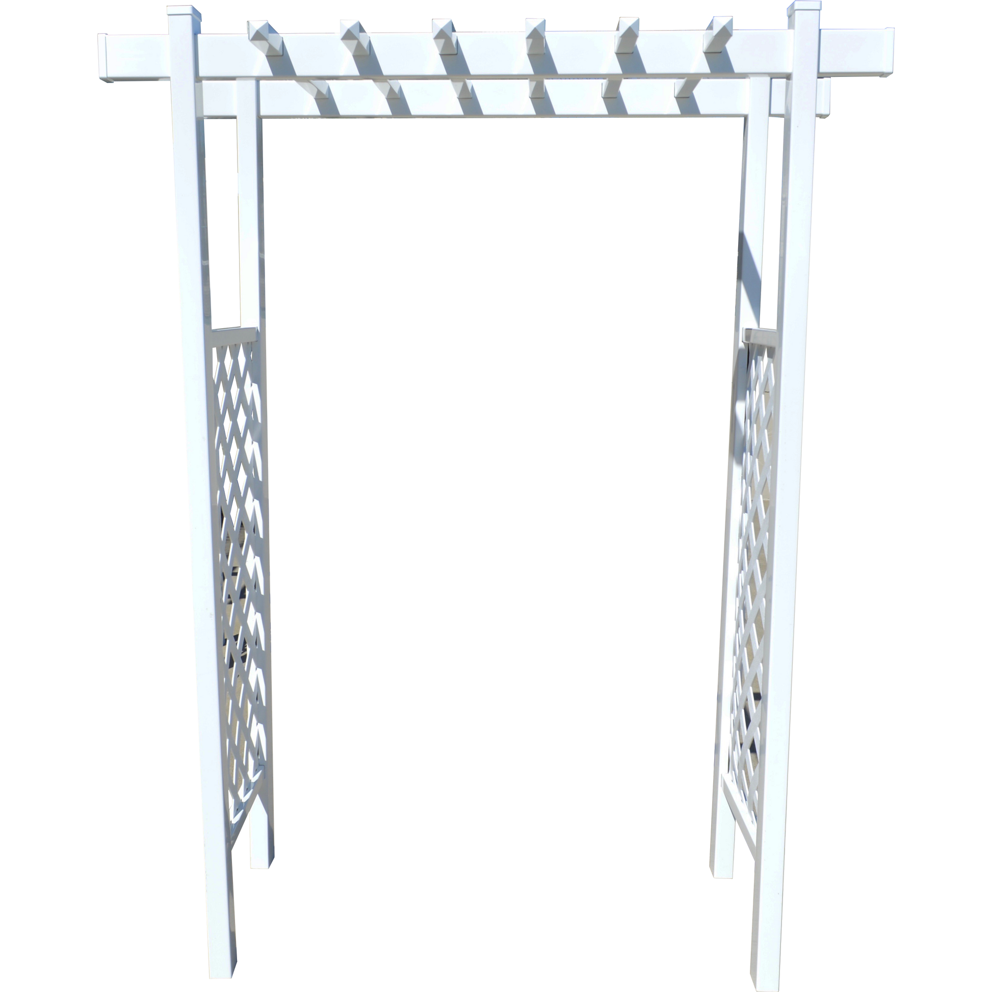 Durasheds Arbors Repackaged Laguna Lattice Vinyl Arbor 55 In W x 42" D