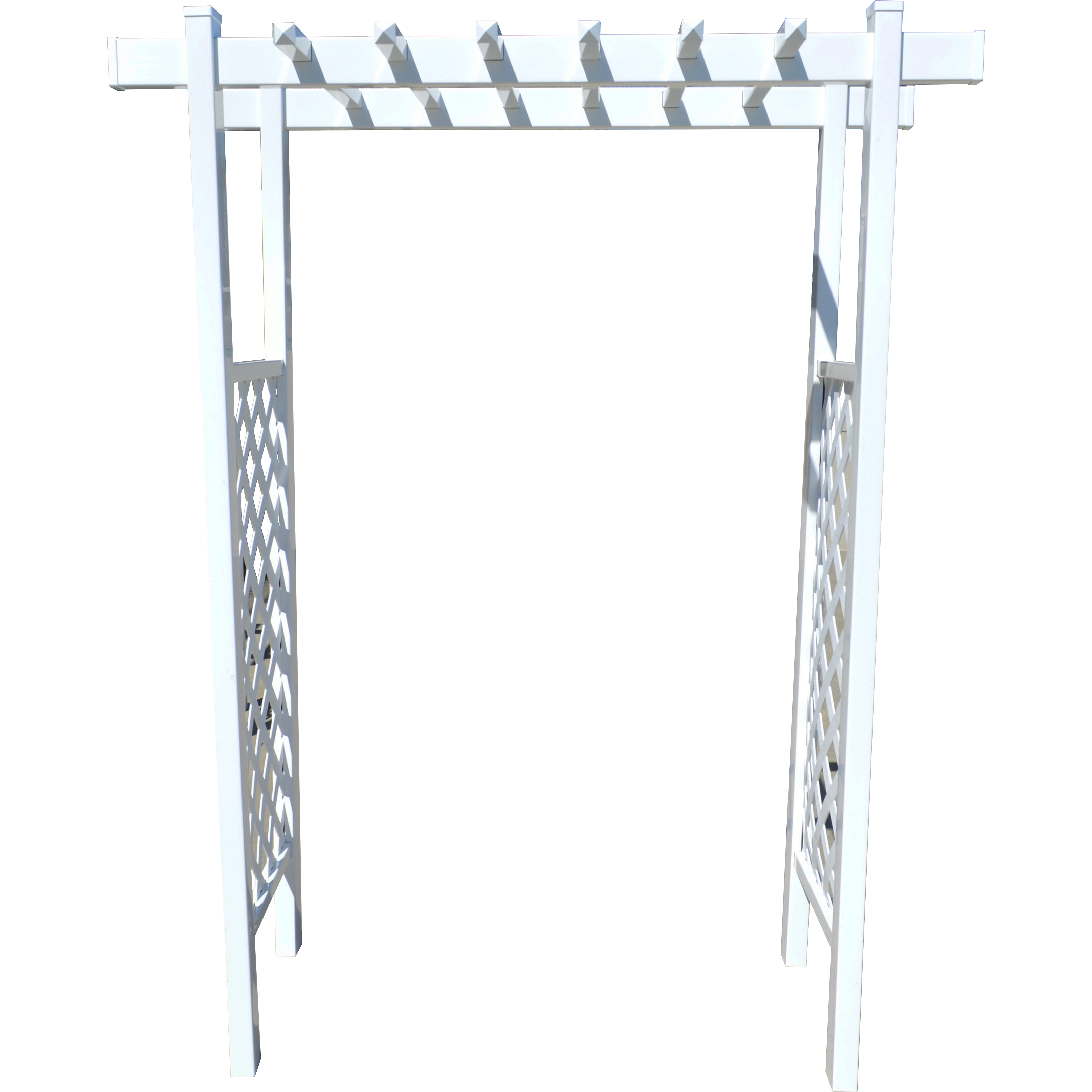 Durasheds Arbors Repackaged Laguna Lattice Vinyl Arbor 55 In W x 42" D