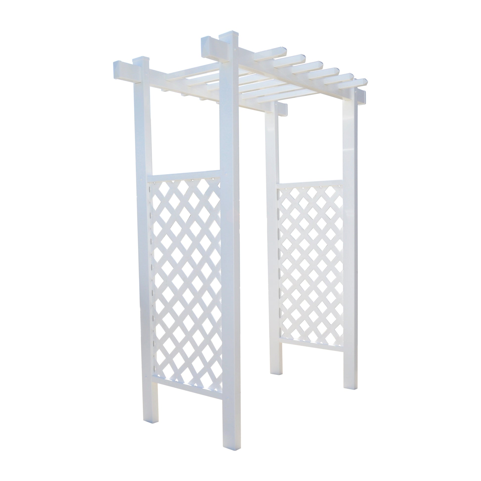 Durasheds Arbors Repackaged Laguna Lattice Vinyl Arbor 55 In W x 42" D