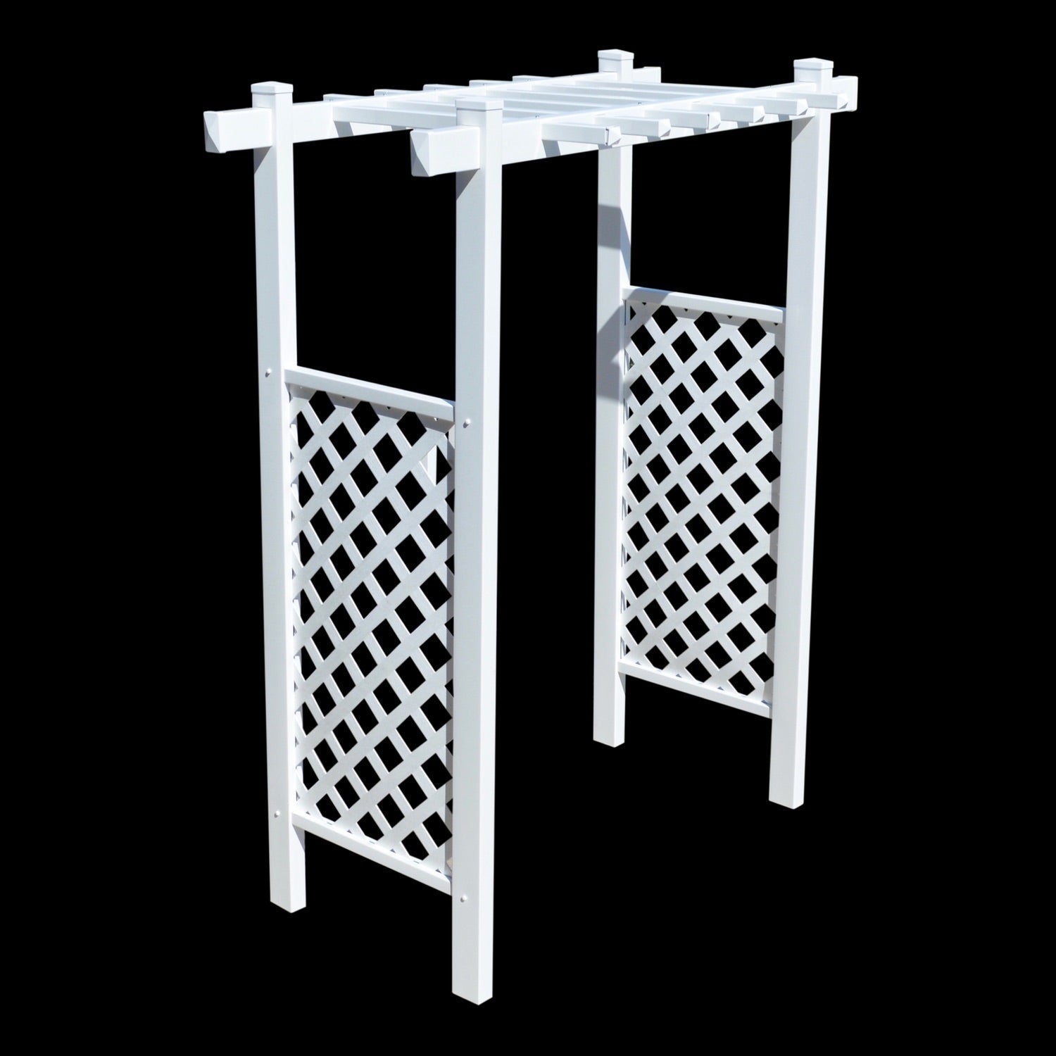 Durasheds Arbors Repackaged Laguna Lattice Vinyl Arbor 55 In W x 42" D