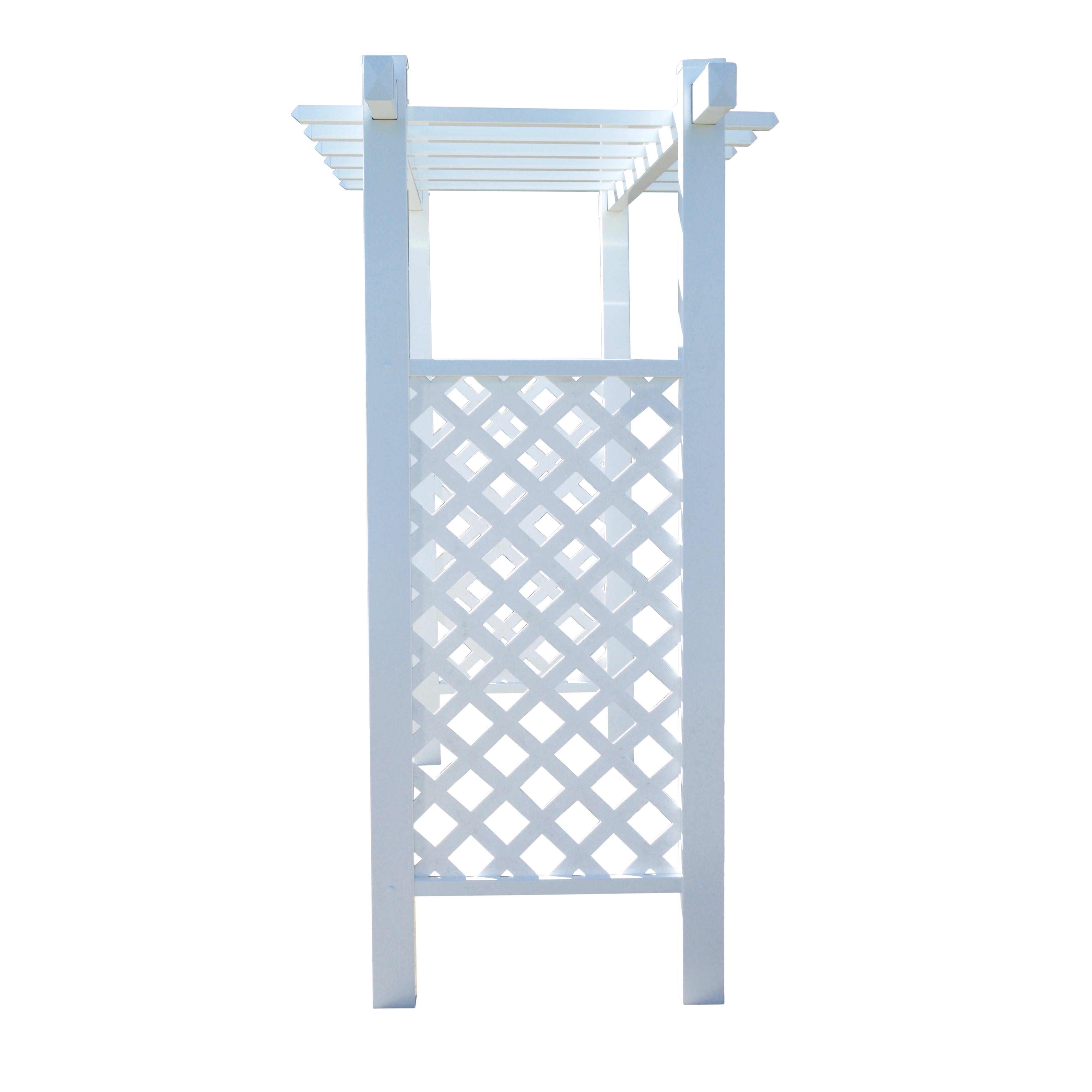 Durasheds Arbors Repackaged Laguna Lattice Vinyl Arbor 55 In W x 42" D