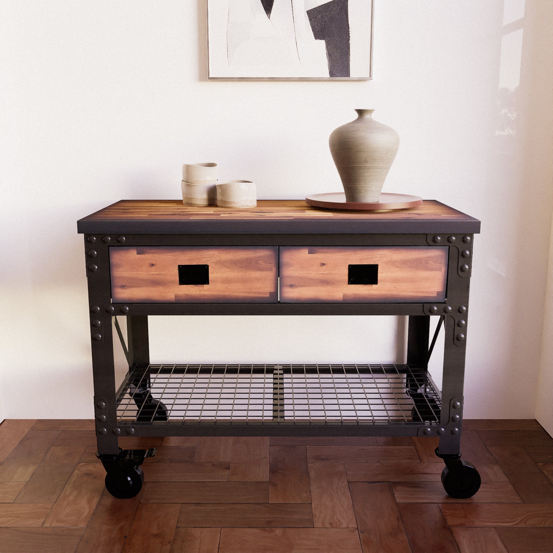 Durasheds furniture Duramax 2-Drawer Rolling Workbench 48 Inch x 24 Inch for Home, Garage and Workshop