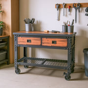 Durasheds furniture Duramax 2-Drawer Rolling Workbench 48 Inch x 24 Inch for Home, Garage and Workshop