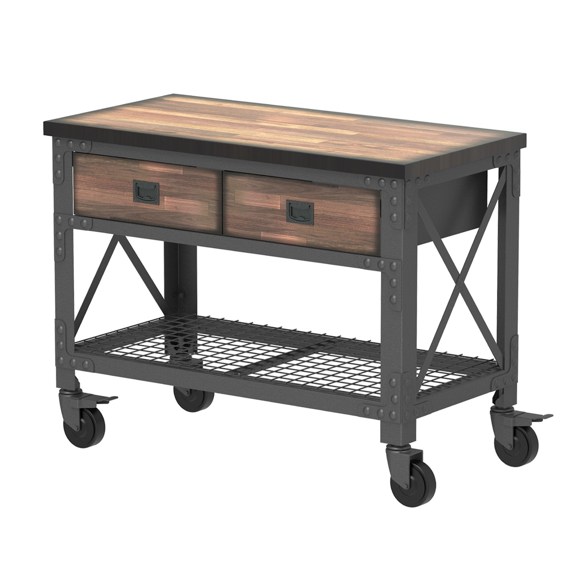 Durasheds furniture Duramax 2-Drawer Rolling Workbench 48 Inch x 24 Inch for Home, Garage and Workshop
