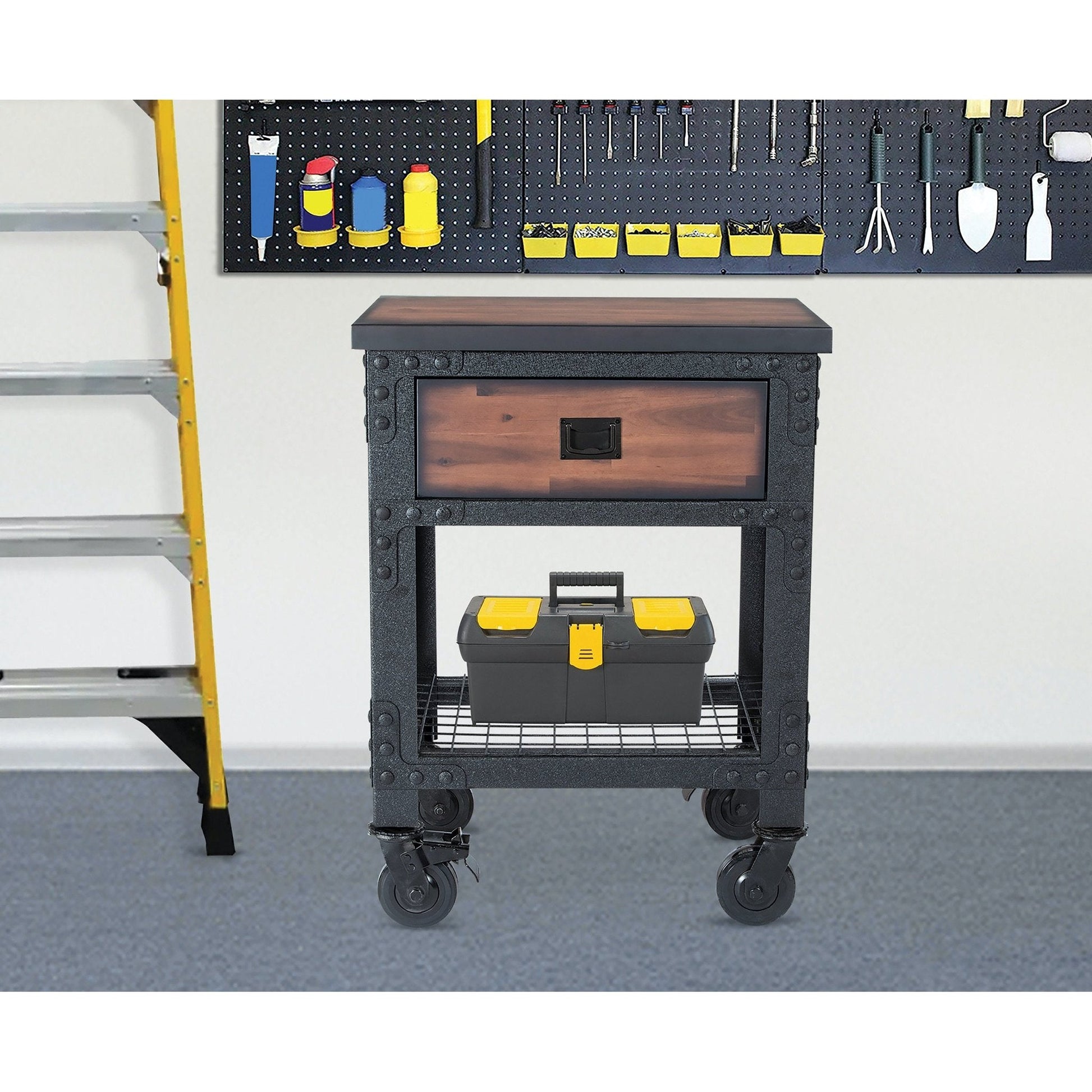 Durasheds furniture Duramax Single Drawer Rolling Workbench 27.6 Inch x 20 Inch for Home, Garage and Workshop
