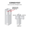 Durasheds Posts Duragrain Lattice CORNER POST 5"X5"X96"