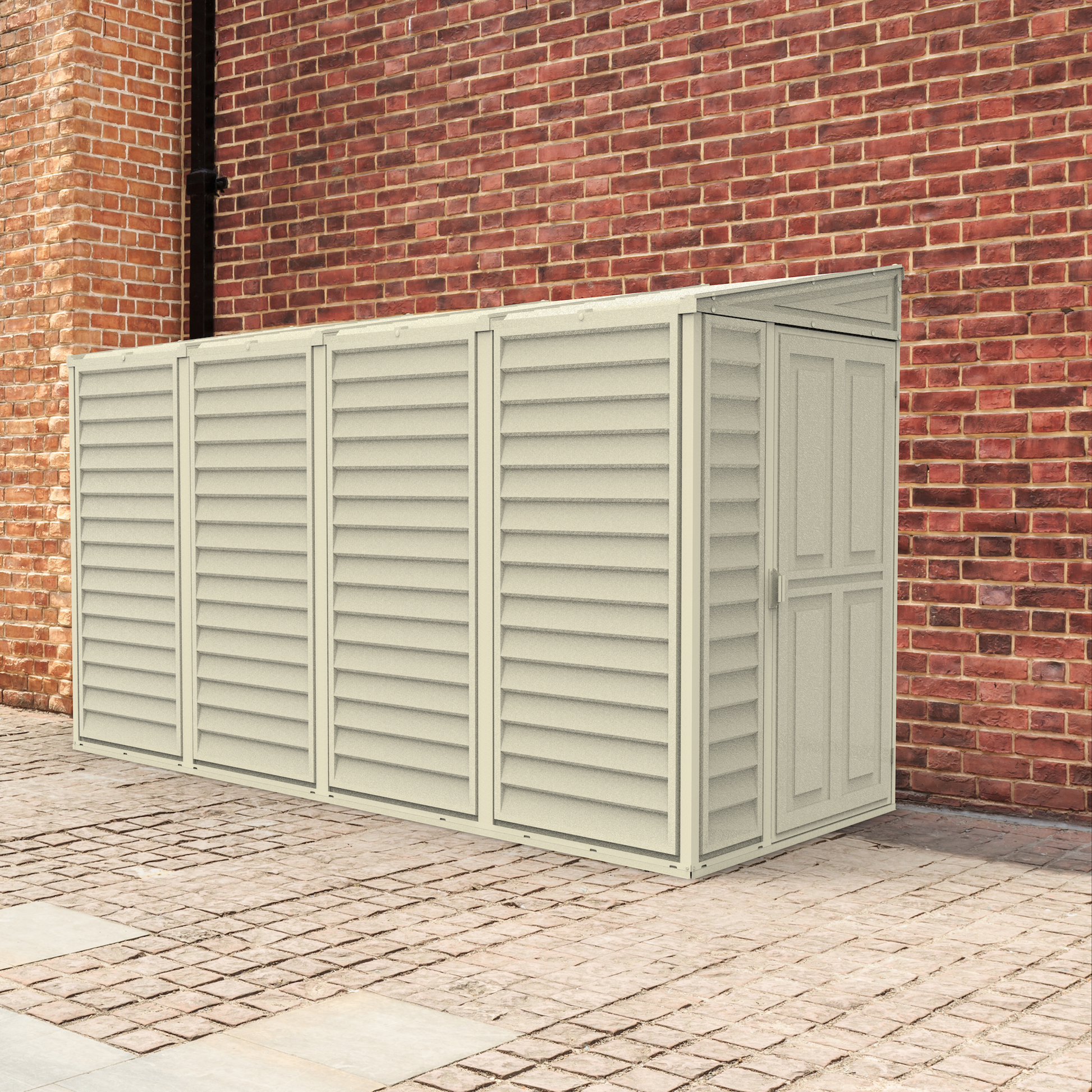 Duramax 4ft x 10ft Vinyl Resin Shed for backyard storag