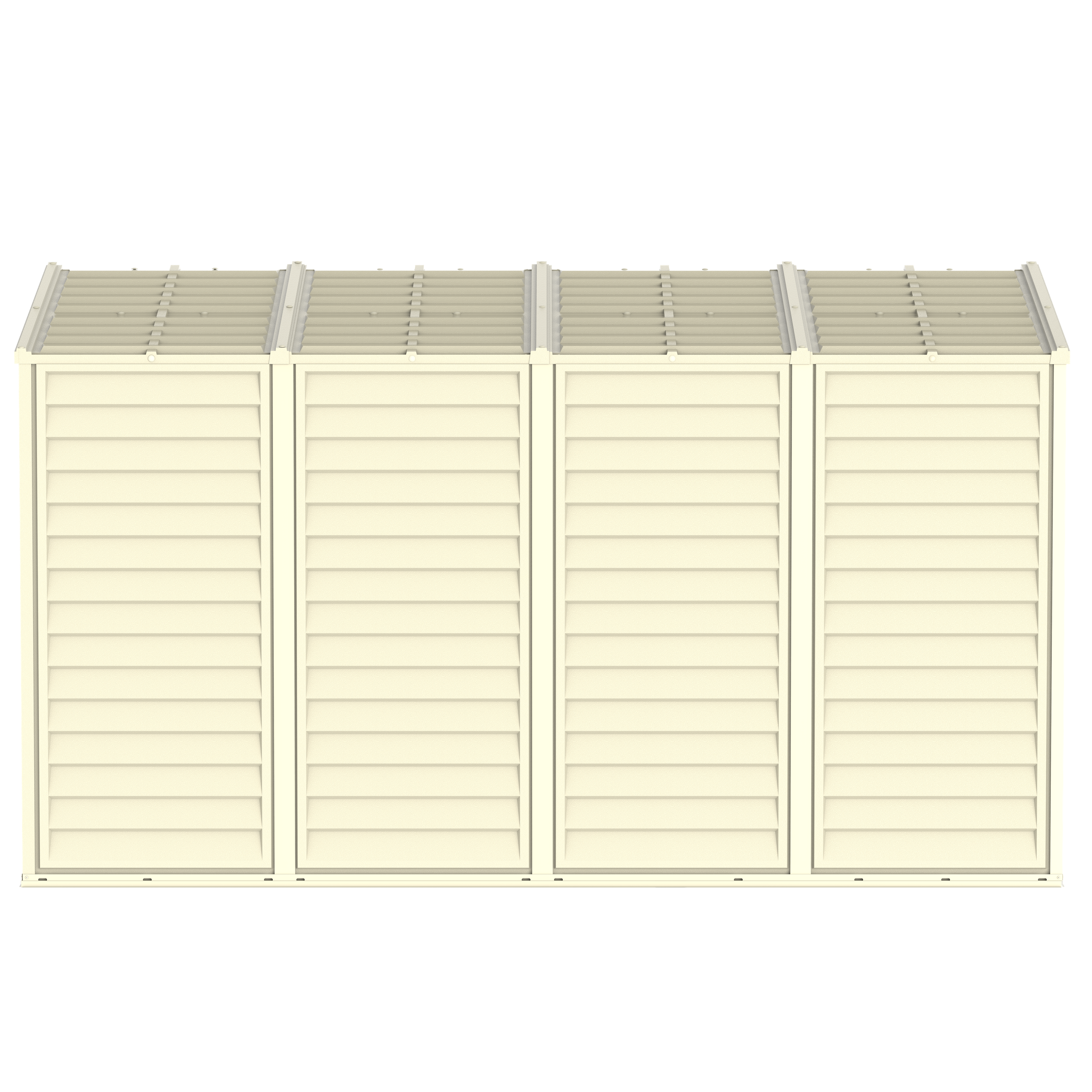 Duramax 4ft x 10ft Sidemate Vinyl Resin Outdoor Storage Shed side view