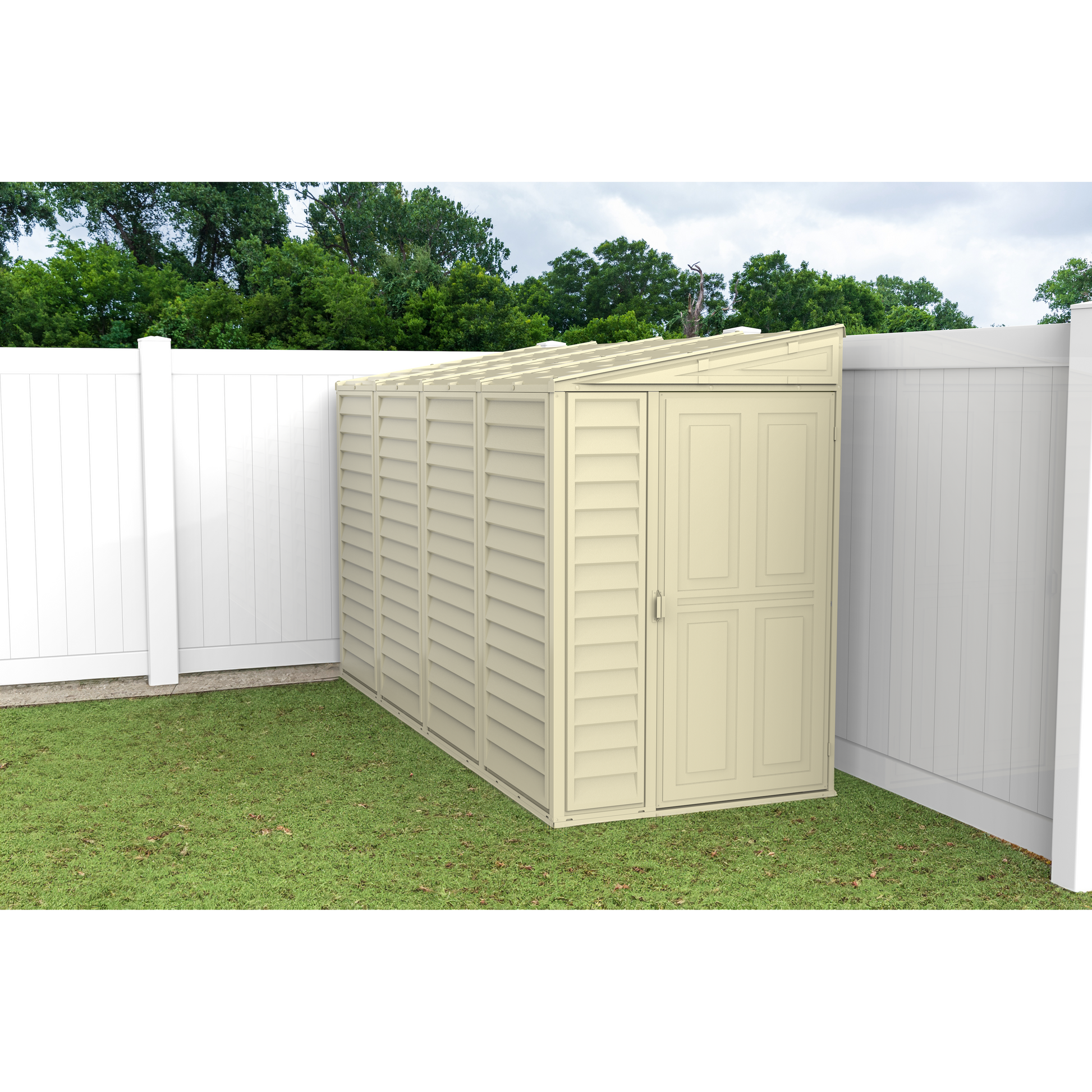Compact design of Duramax 4ft x 10ft Outdoor Shed