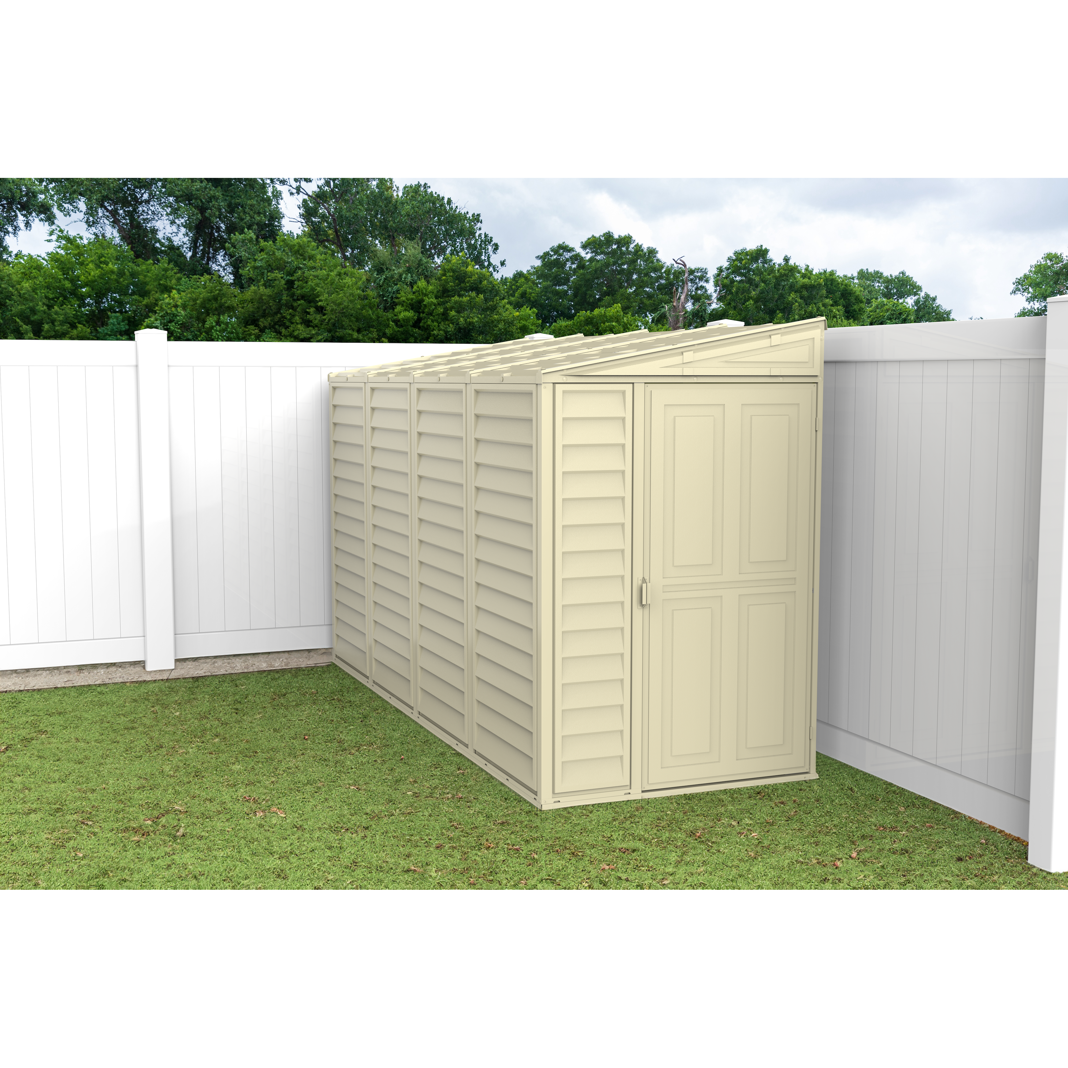 Compact design of Duramax 4ft x 10ft Outdoor Shed