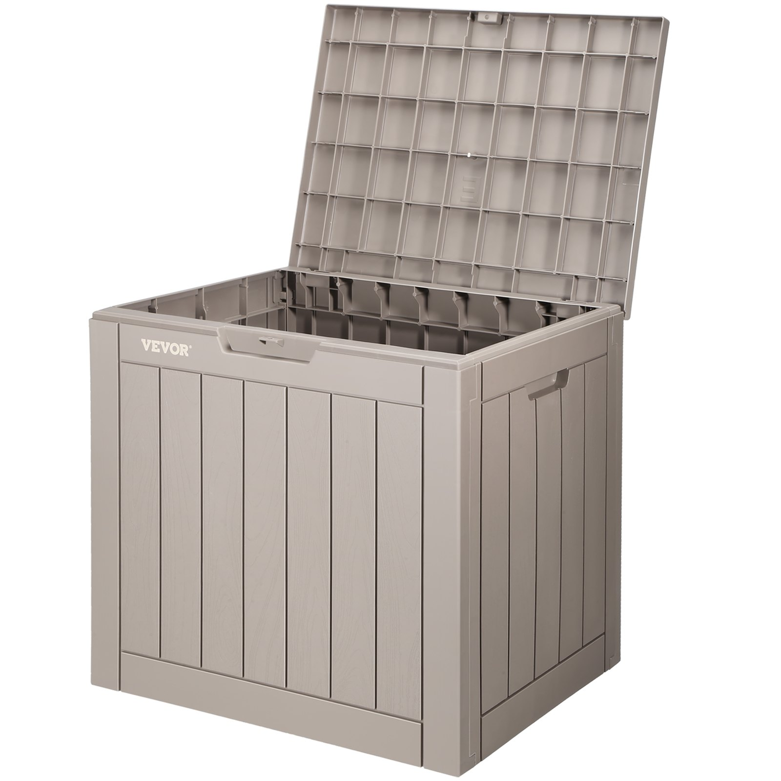 Vevor Deck Box 31 Gal VEVOR Deck Box, 31 Gallon Outdoor Storage Box, 22.1" x 17.1" x 20.9" , Waterproof PP Deckbox with Aluminum Alloy Padlock, for Patio Furniture, Pool Toys, Garden Tools, Outdoor Cushions, Gray