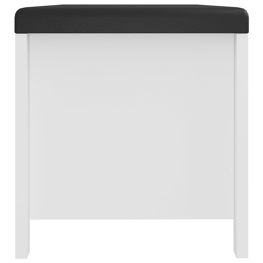 Vida XL Deck Box White vidaXL Storage Box with Cushion White 41.3"x15.7"x17.7"