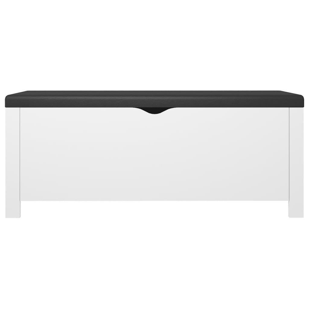 Vida XL Deck Box White vidaXL Storage Box with Cushion White 41.3"x15.7"x17.7"