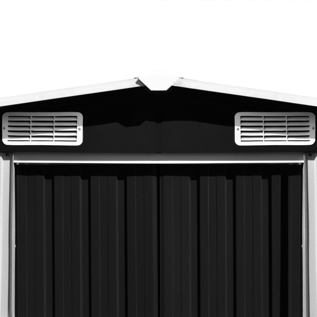 Vida XL Metal Sheds Anthracite vidaXL Garden Shed 101.2"x192.5"x71.3" Metal Anthracite - Durable Outdoor Storage Solution