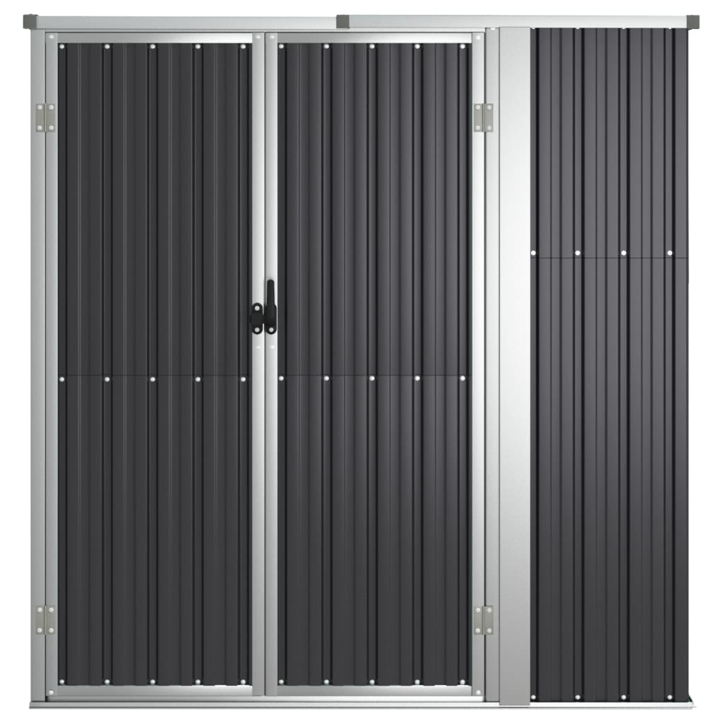 Vida XL Metal Sheds Anthracite vidaXL Garden Tool Shed Anthracite 63.4"x35"x63.4" Galvanized Steel