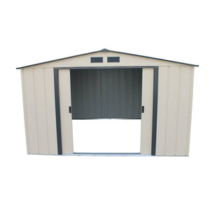 Duramax sheds Duramax 10x10 Eco Metal Shed Ivory w/Dark Gray Trim