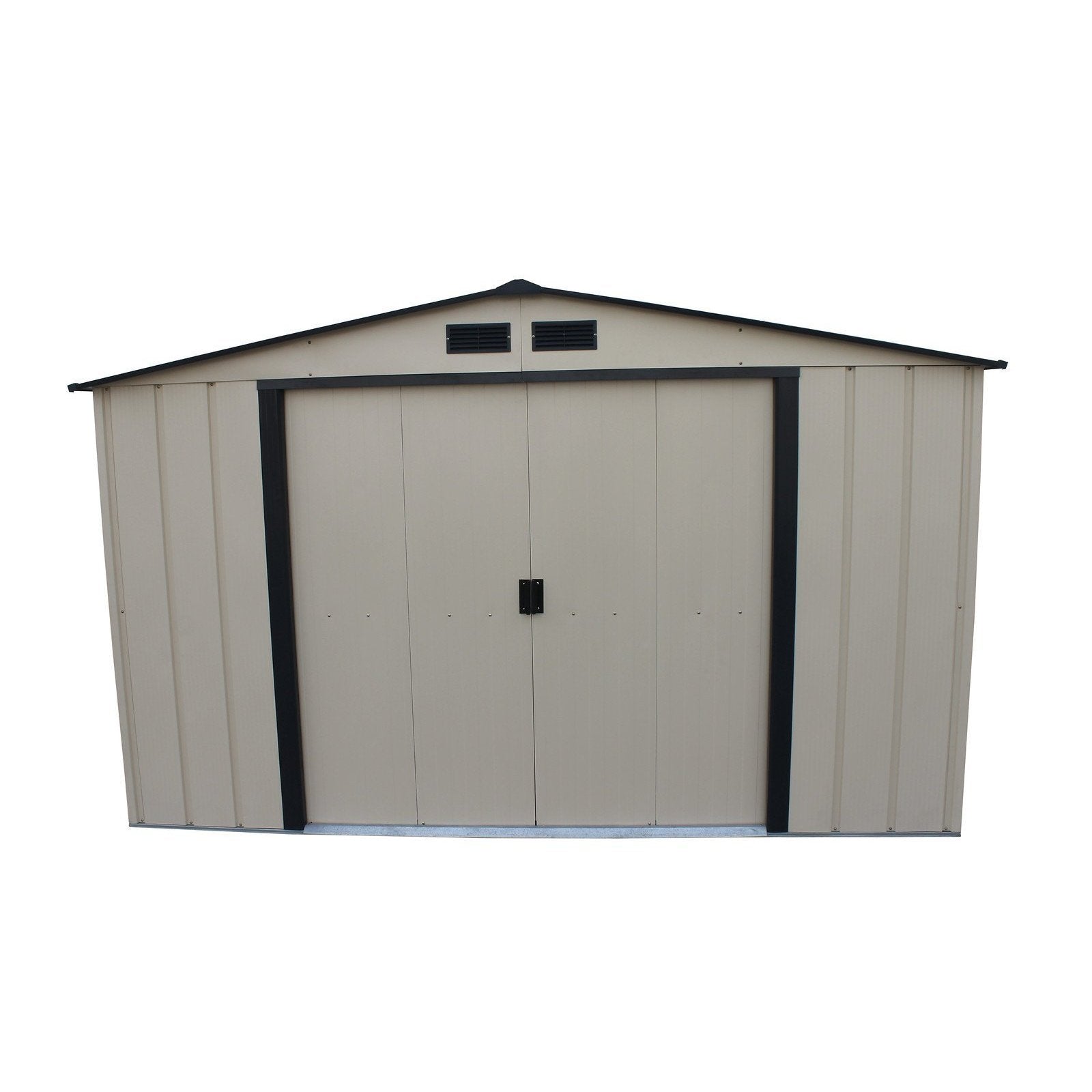 Duramax sheds Duramax 10x10 Eco Metal Shed Ivory w/Dark Gray Trim