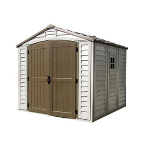 Duramax sheds DuraMax 8ft x 8ft DuraPlus Vinyl Shed Kit with Foundation and window