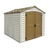 Duramax sheds DuraMax 8ft x 8ft DuraPlus Vinyl Shed Kit with Foundation and window