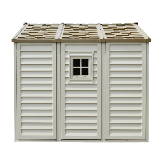 Duramax sheds DuraMax 8ft x 8ft DuraPlus Vinyl Shed Kit with Foundation and window