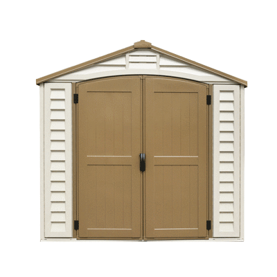 Duramax sheds DuraMax 8ft x 8ft DuraPlus Vinyl Shed Kit with Foundation and window