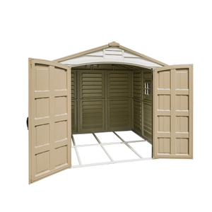 Duramax sheds DuraMax 8ft x 8ft DuraPlus Vinyl Shed Kit with Foundation and window