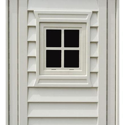 Duramax sheds DuraMax 8ft x 8ft DuraPlus Vinyl Shed Kit with Foundation and window