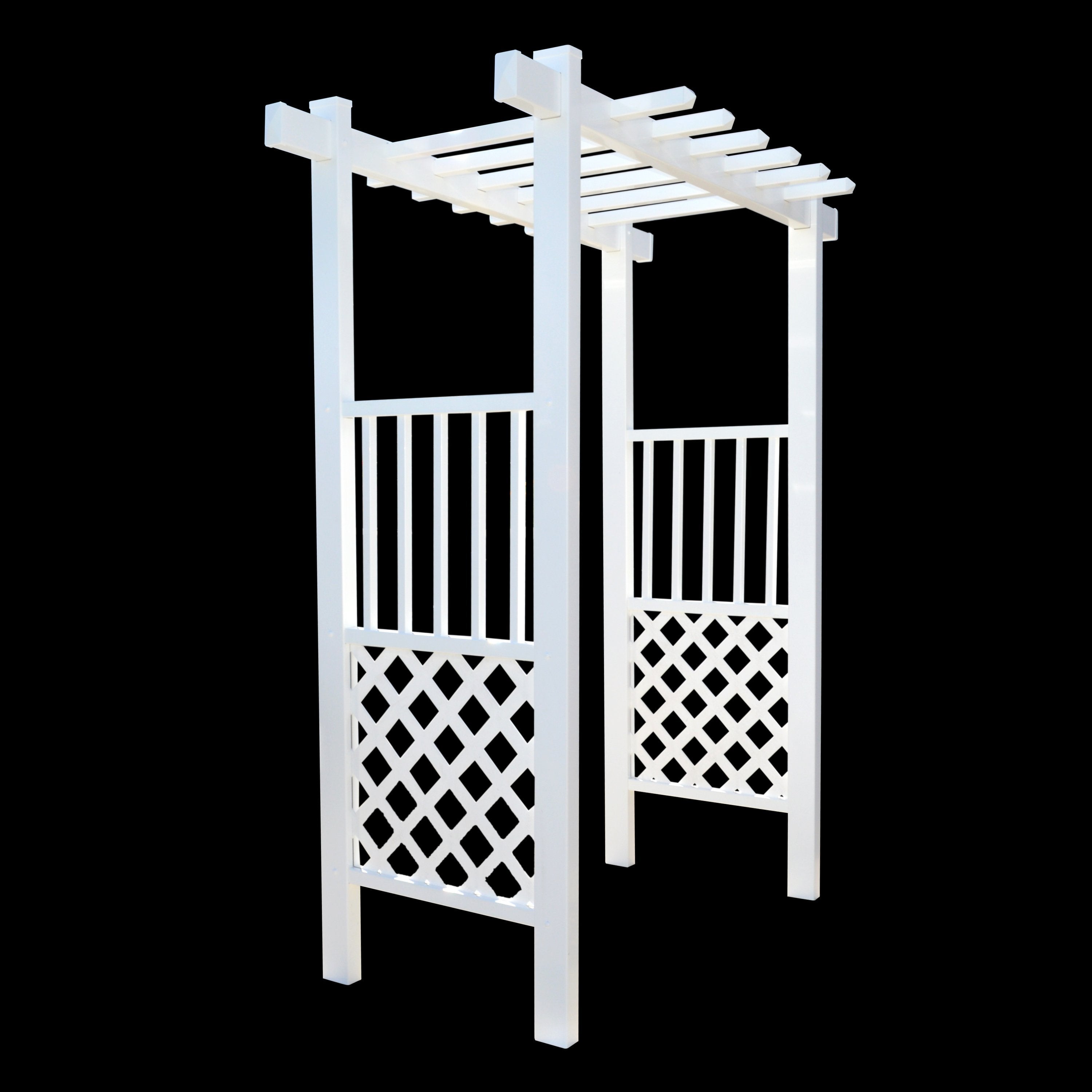 EZ Fence Arbors Capistrano Lattice Vinyl Arbor 55 In W x 42" D