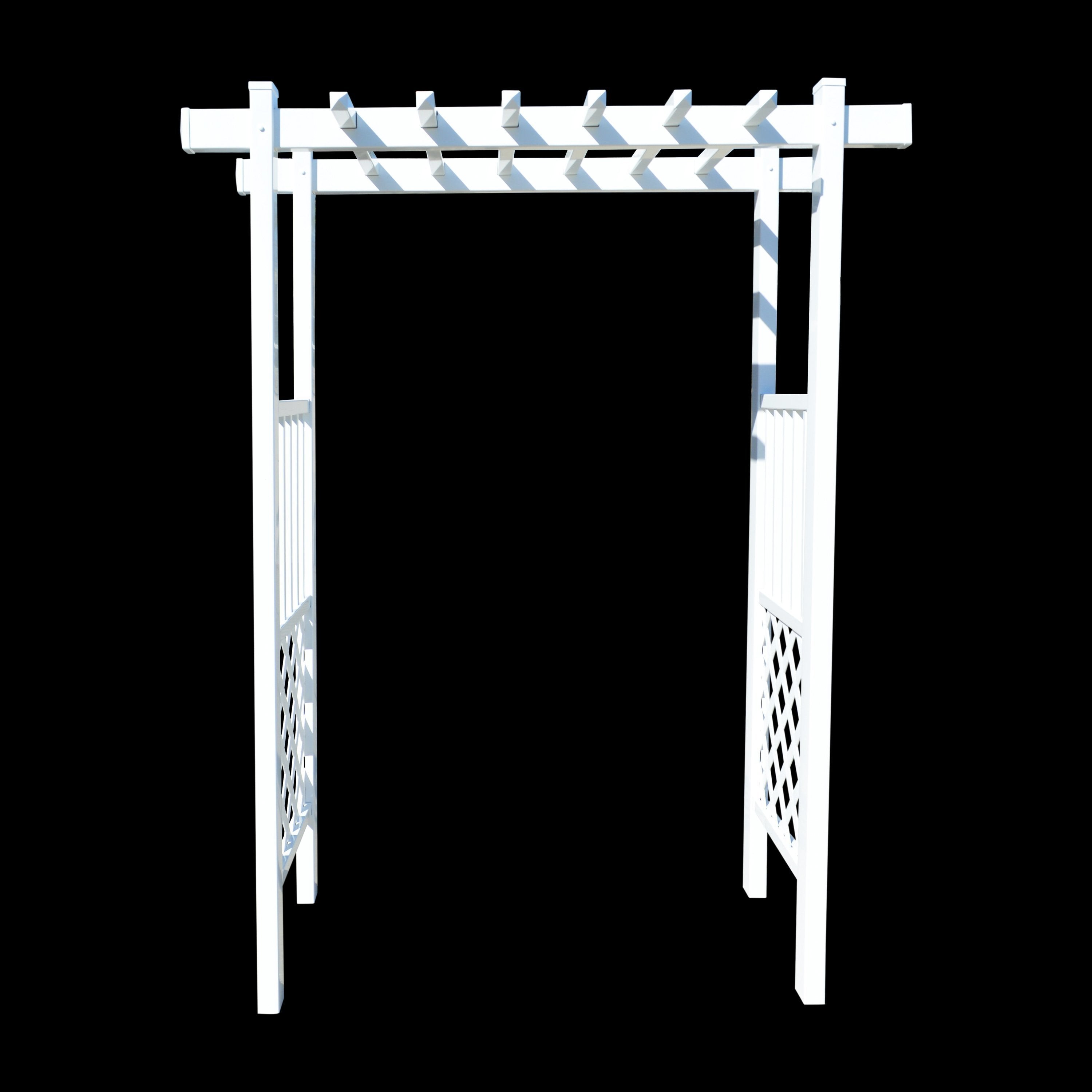 EZ Fence Arbors Capistrano Lattice Vinyl Arbor 55 In W x 42" D