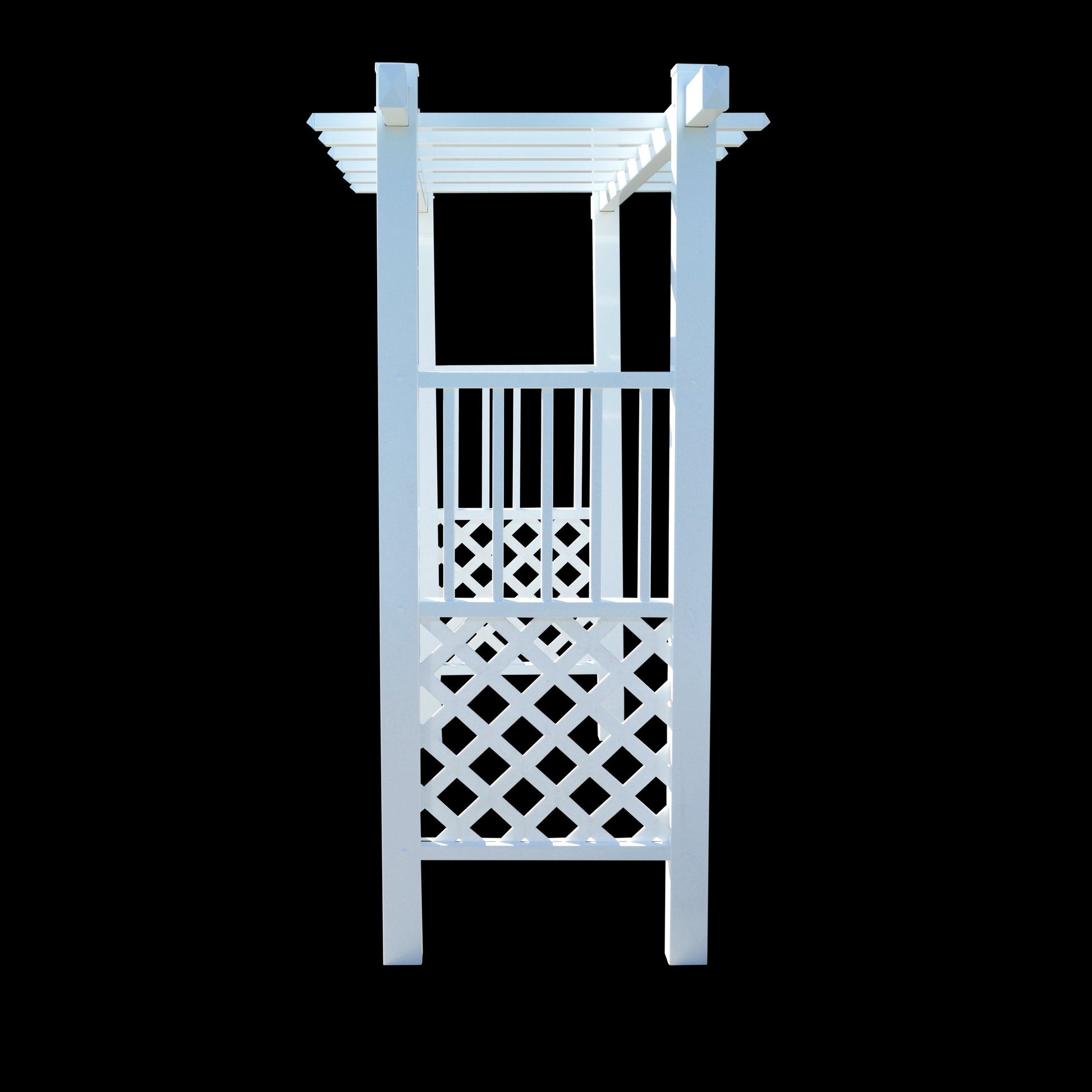 EZ Fence Arbors Capistrano Lattice Vinyl Arbor 55 In W x 42" D