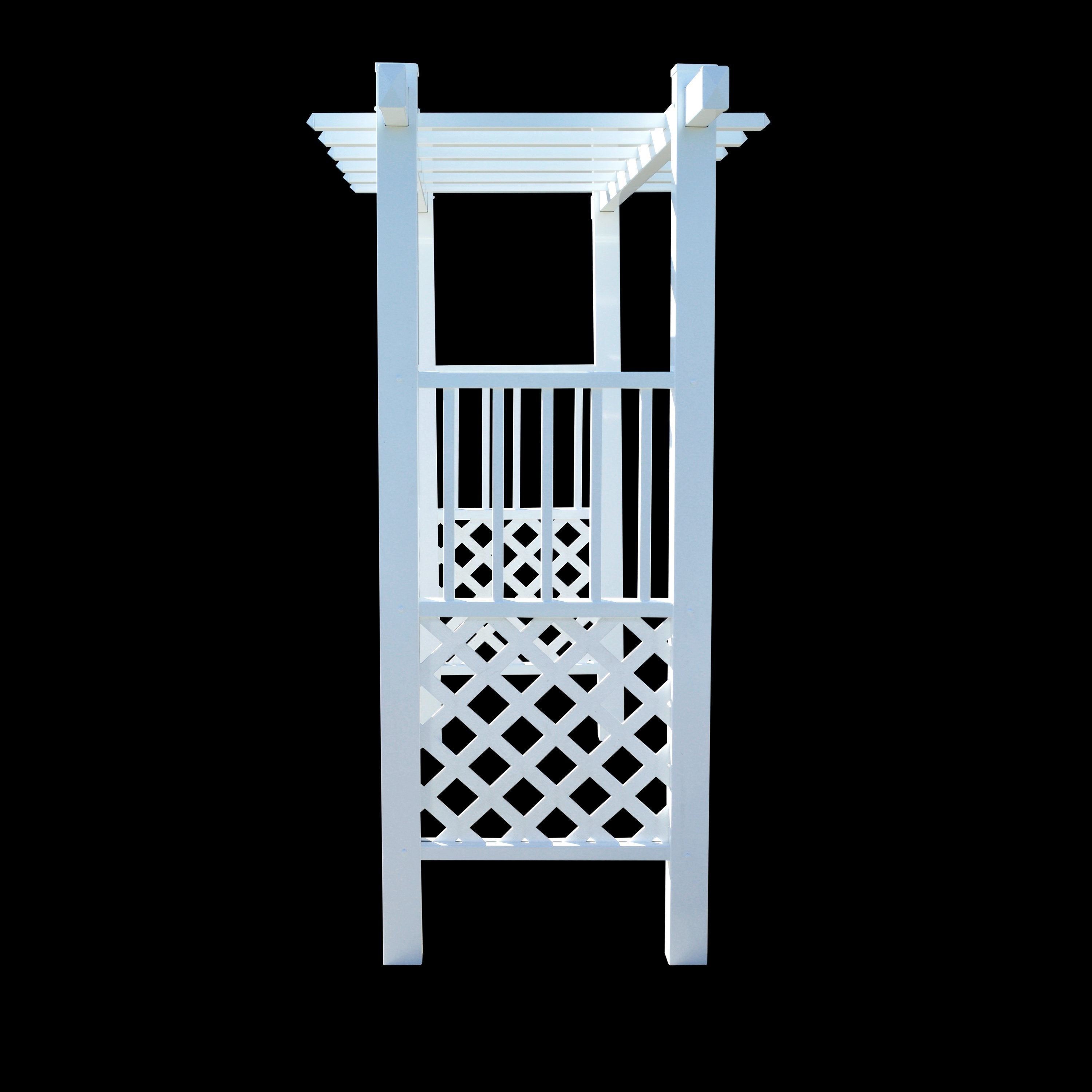 EZ Fence Arbors Capistrano Lattice Vinyl Arbor 55 In W x 42" D