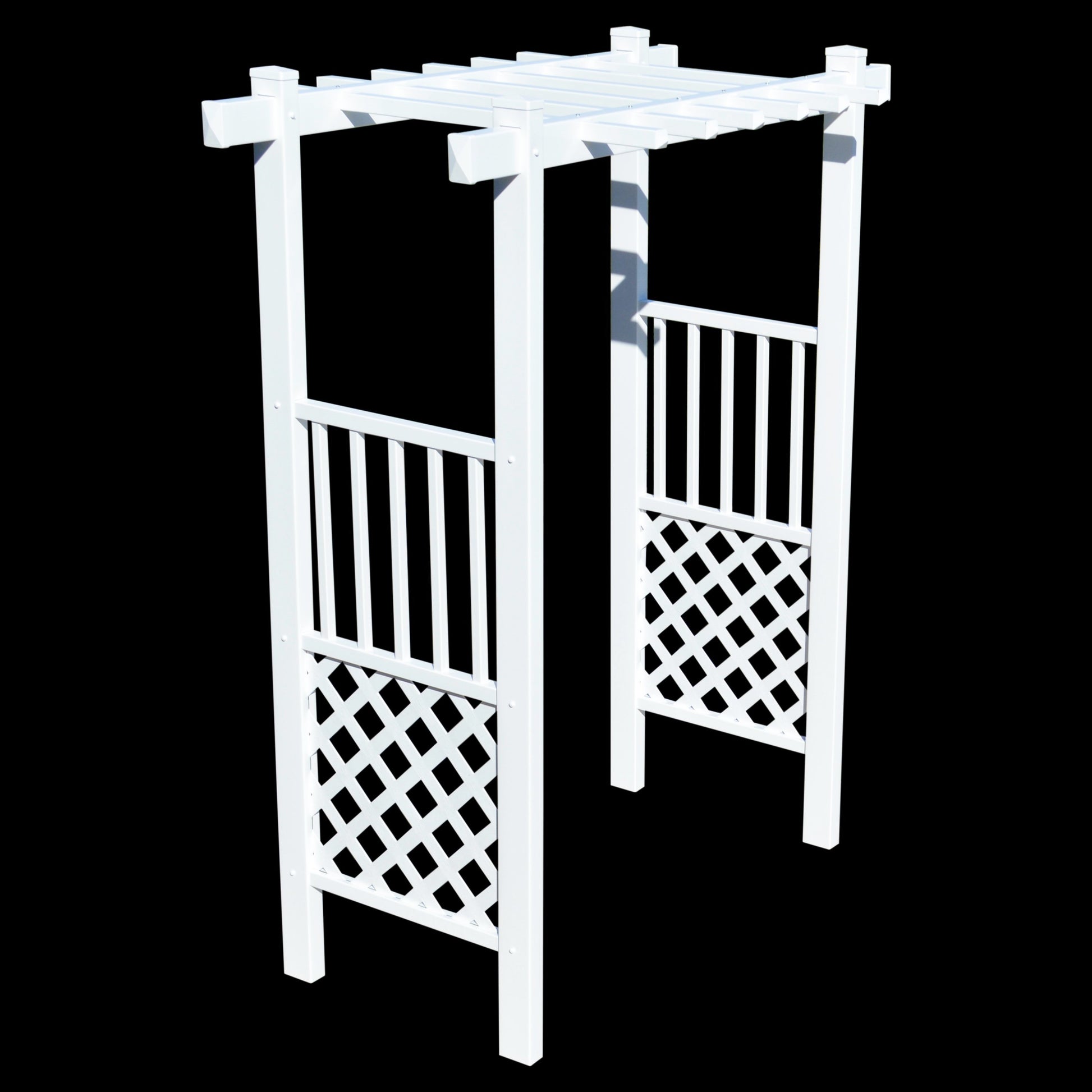 EZ Fence Arbors Capistrano Lattice Vinyl Arbor 55 In W x 42" D