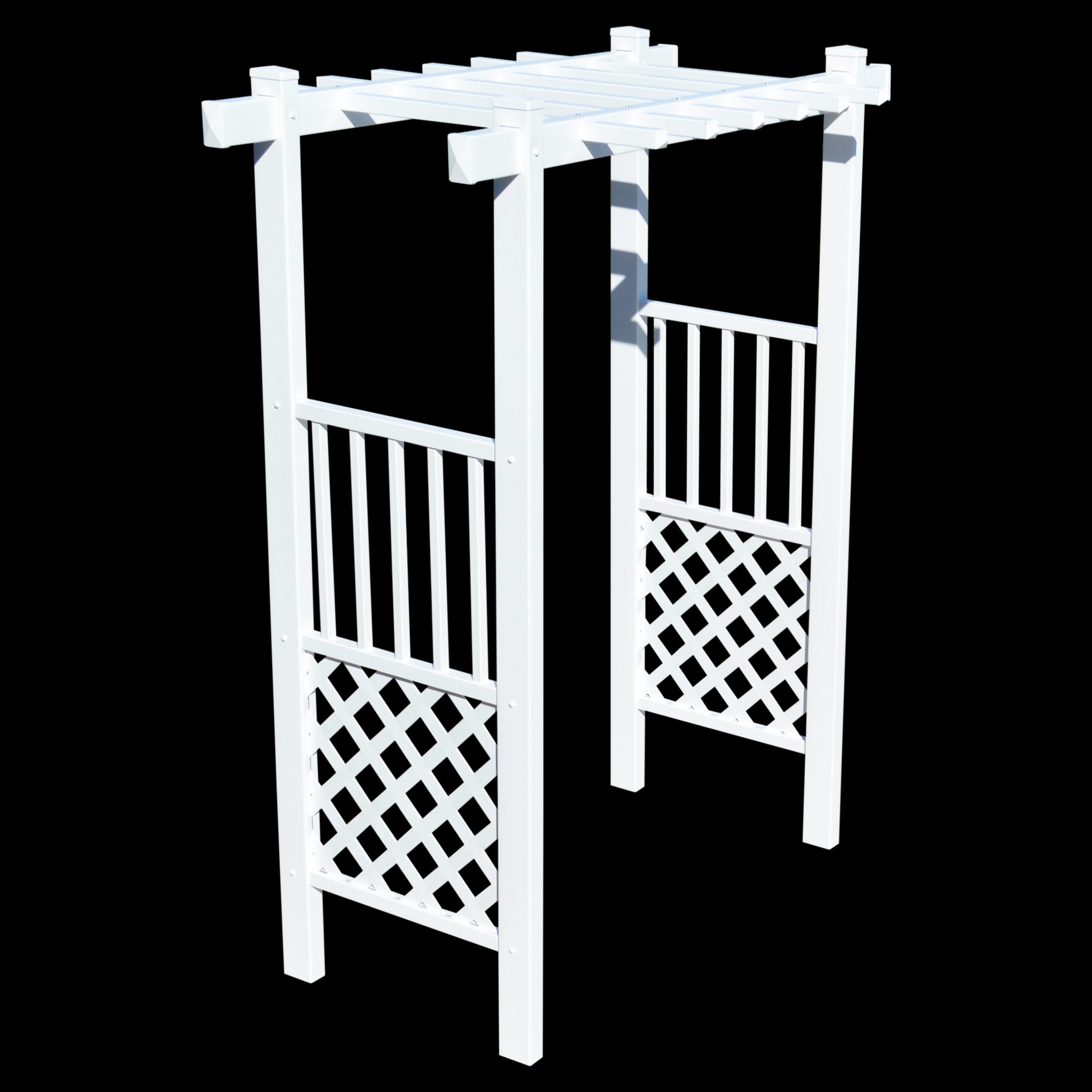 EZ Fence Arbors Capistrano Lattice Vinyl Arbor 55 In W x 42" D