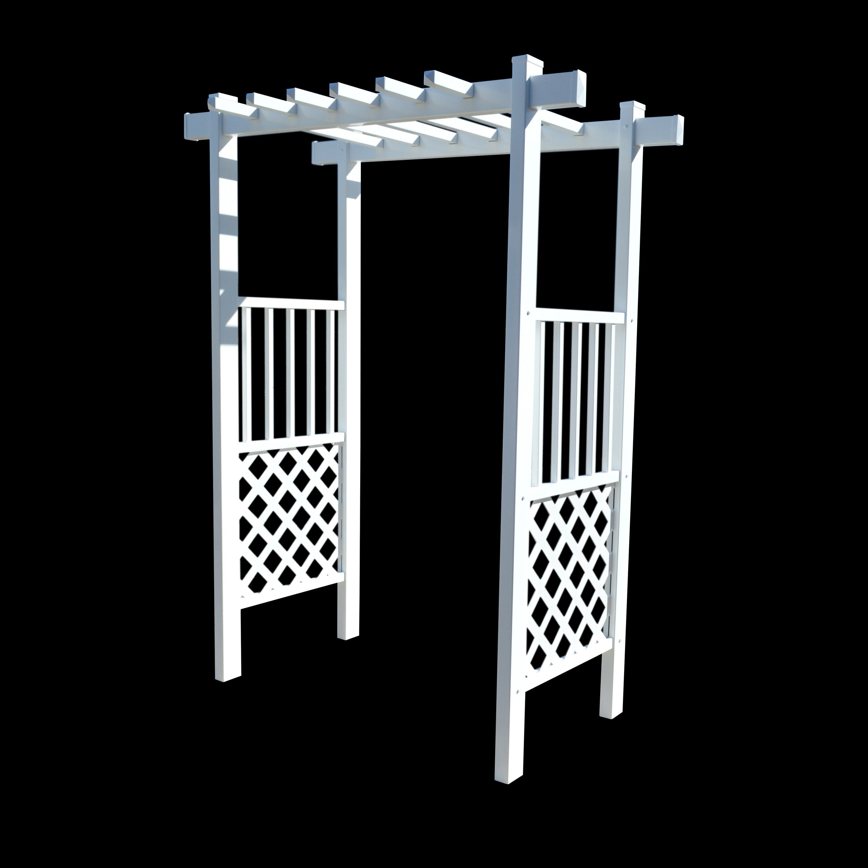 EZ Fence Arbors Capistrano Lattice Vinyl Arbor 55 In W x 42" D