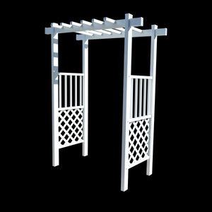 EZ Fence Arbors Capistrano Lattice Vinyl Arbor 55 In W x 42" D