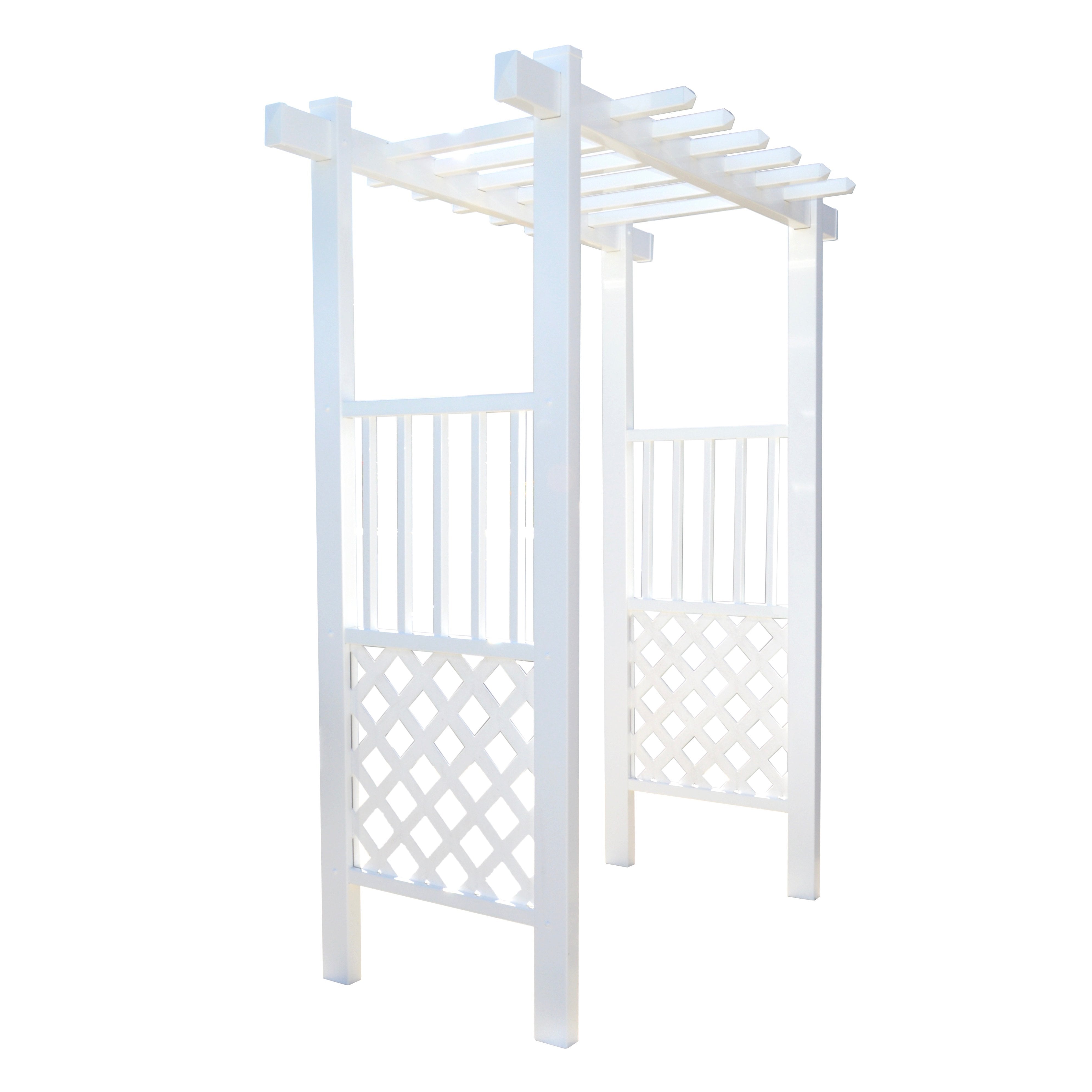 EZ Fence Arbors Capistrano Lattice Vinyl Arbor 55 In W x 42" D