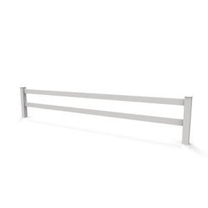 GreatBackyards Vinyl Fence 2 Rail 3ft x 16ft DRR2