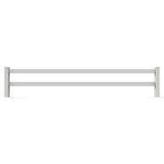 GreatBackyards Vinyl Fence 3'Height x 16' Wide / White 2 Rail 3ft x 16ft DRR2