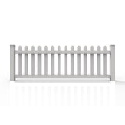 GreatBackyards Vinyl Fence 3' x 8' Wide / White Traditional Straight Dog Ear Picket DRT3/4