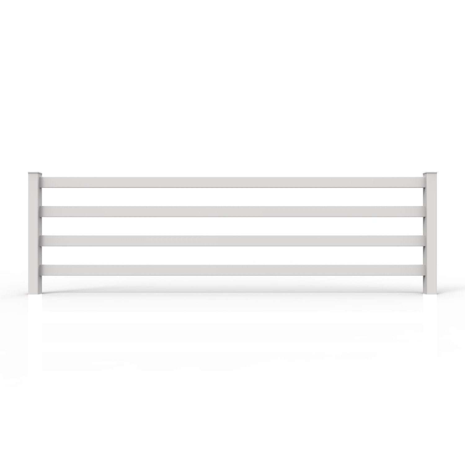 GreatBackyards Vinyl Fence 4 Rail 5ft x 16ft DRR4
