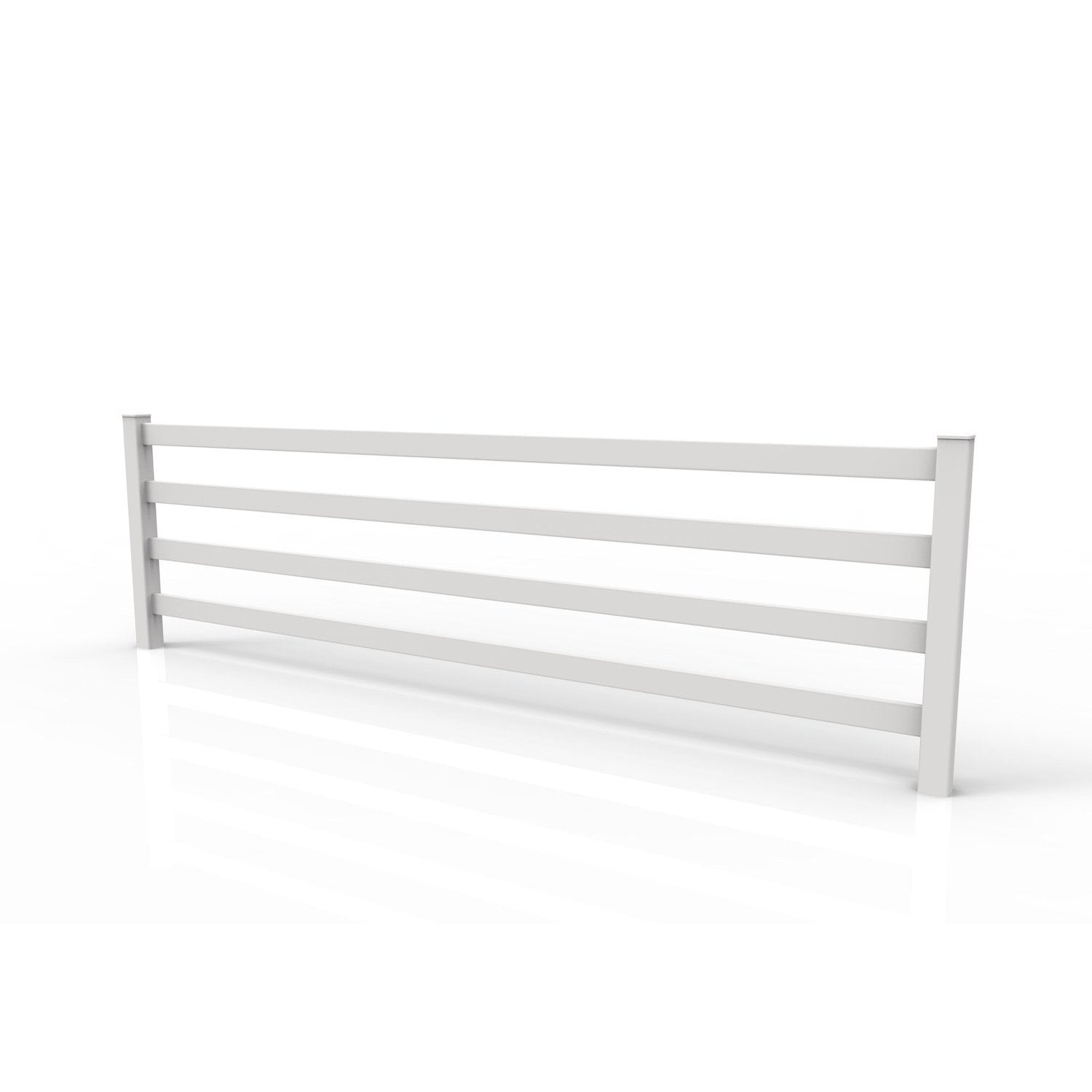 GreatBackyards Vinyl Fence 4 Rail 5ft x 16ft DRR4
