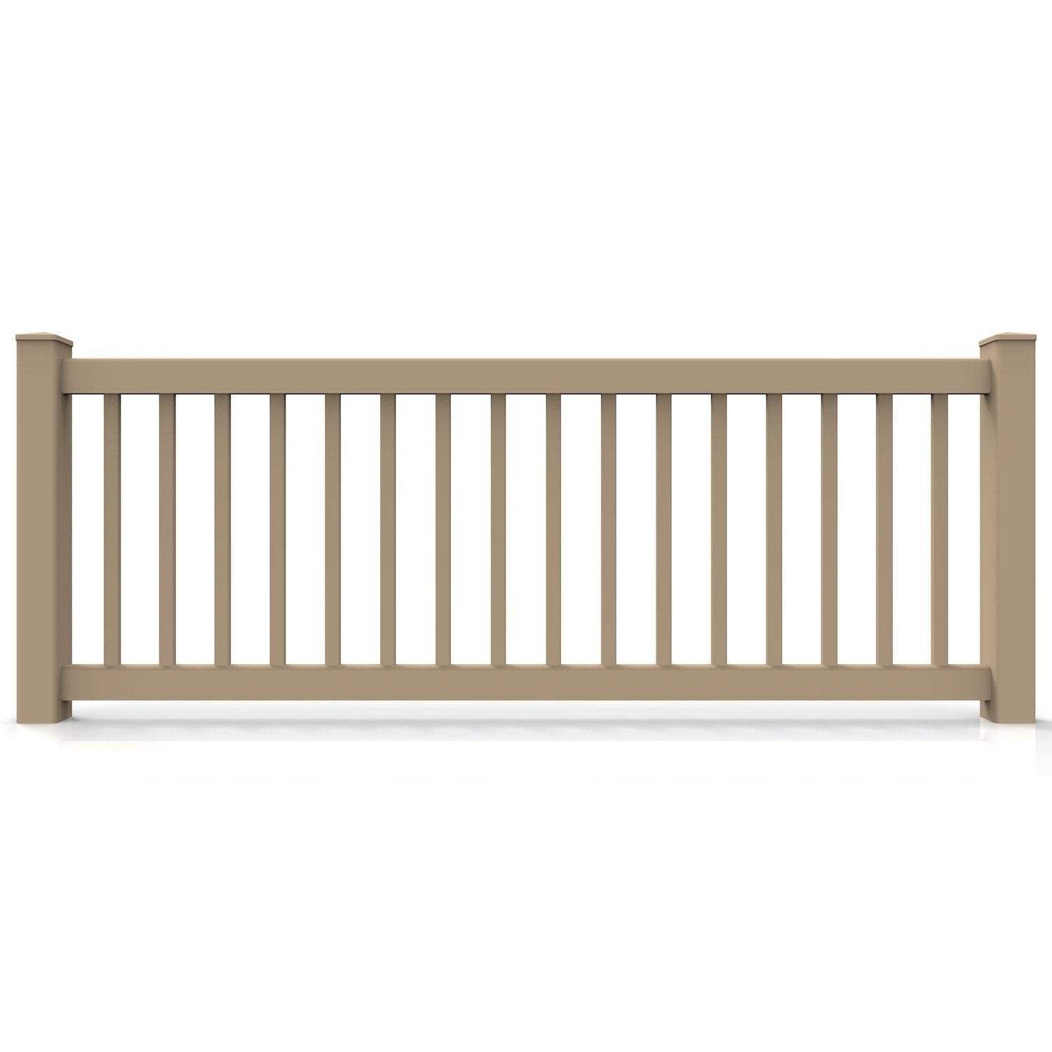 GreatBackyards Vinyl Fence 4' x 8' / Tan Perimeter Fence 3 ft. high x 8 ft. Wide