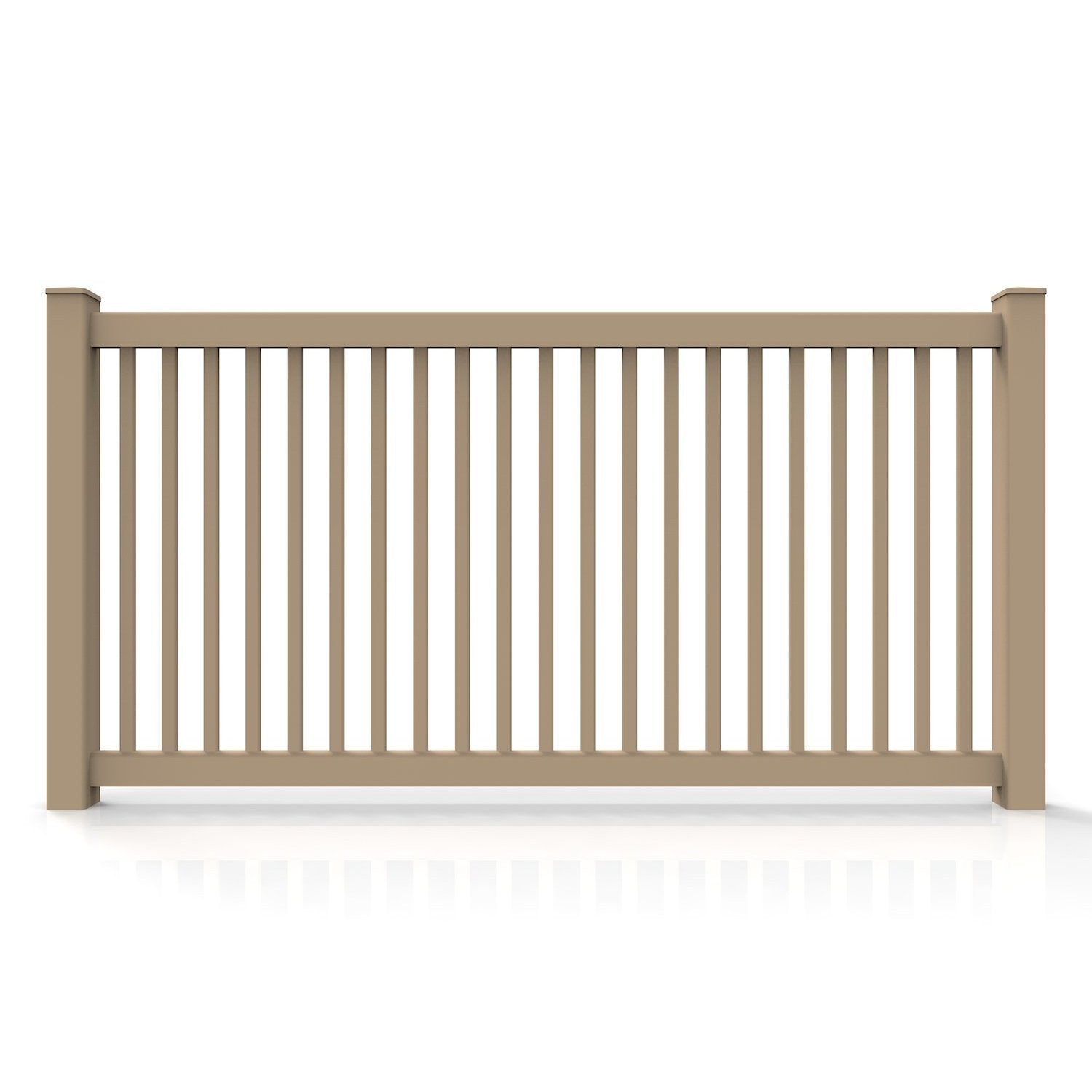 GreatBackyards Vinyl Fence 4' x 8' / Tan Pool Fence 4ft high x 8ft Wide