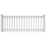 GreatBackyards Vinyl Fence 4' x 8' / White Perimeter Fence 3 ft. high x 8 ft. Wide